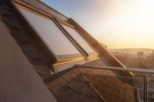 sky light from the top of a roof