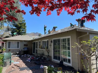 crew on roof working